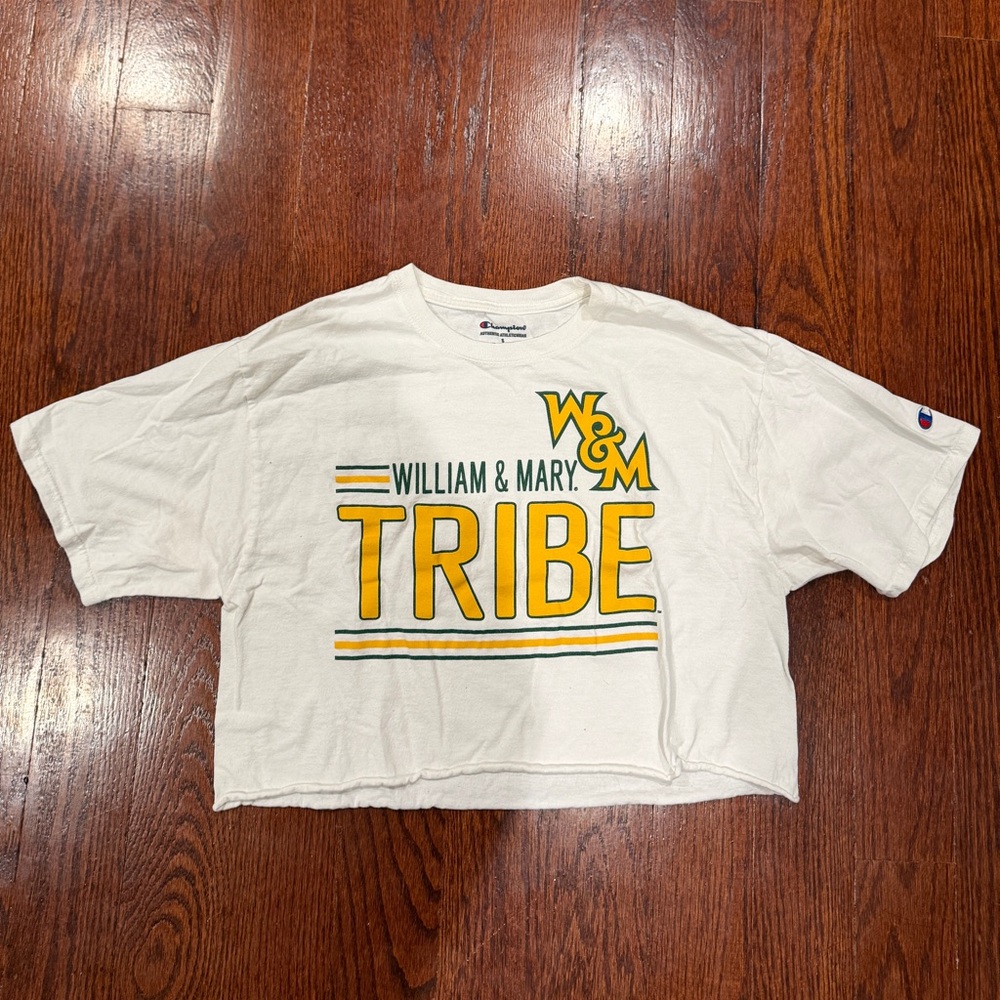 Champion William & Mary Tribe White T-Shirt
